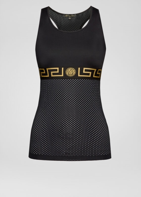 Versace Greek Key Mesh Sports Linne Dam - 340619UQE